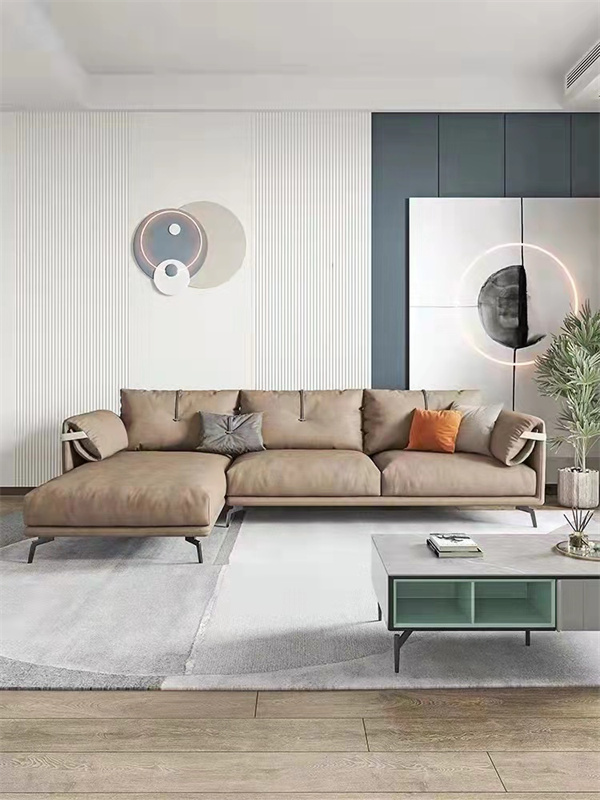 意式科技布沙發客廳小戶型